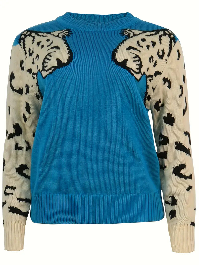 Brynlee – Vibrant Leopard Print Sweater