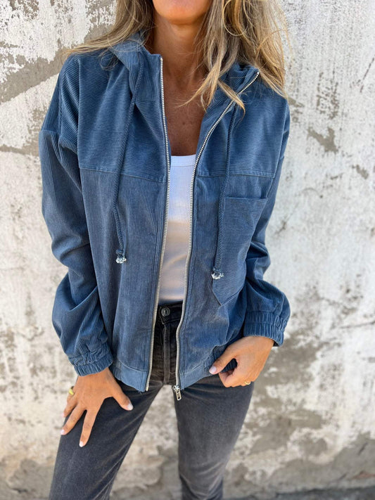 Tova – Stylish Corduroy Zippered Jacket