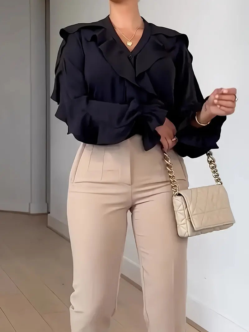 Naima – Ruffled Long Sleeves Blouse