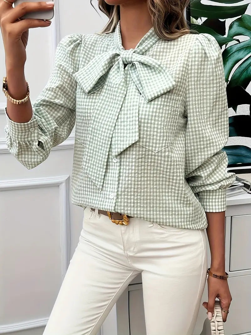 Liv – Cotton Bow Tie Blouse