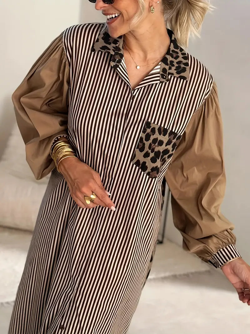 Zephyria – Stylish Oversized Cotton Shirt Dress