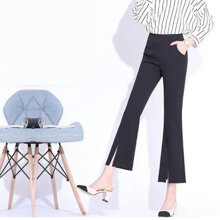Fiore – Elegant High-waist Flared Trousers