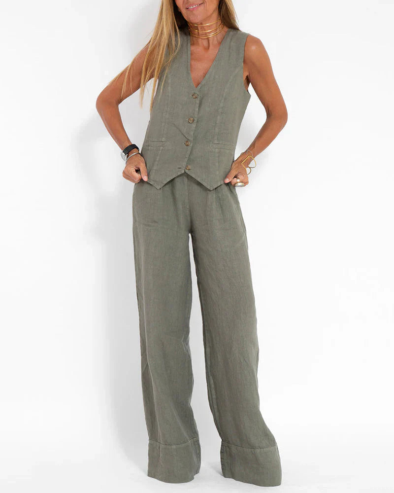 Genette – Two-piece Linen Set