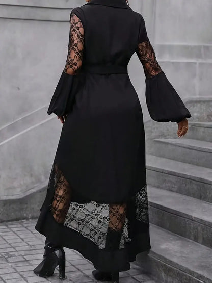 Kristine - Chic Lace V-neck Dress