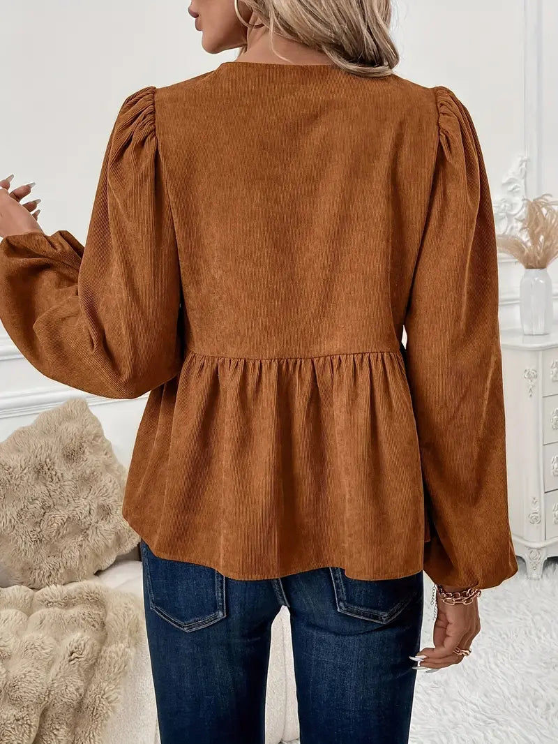 Hilma – Stylish Corduroy Blouse