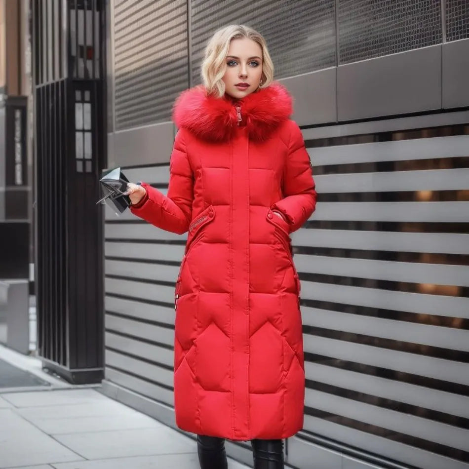 Navy - Extended Warm Winter Coat