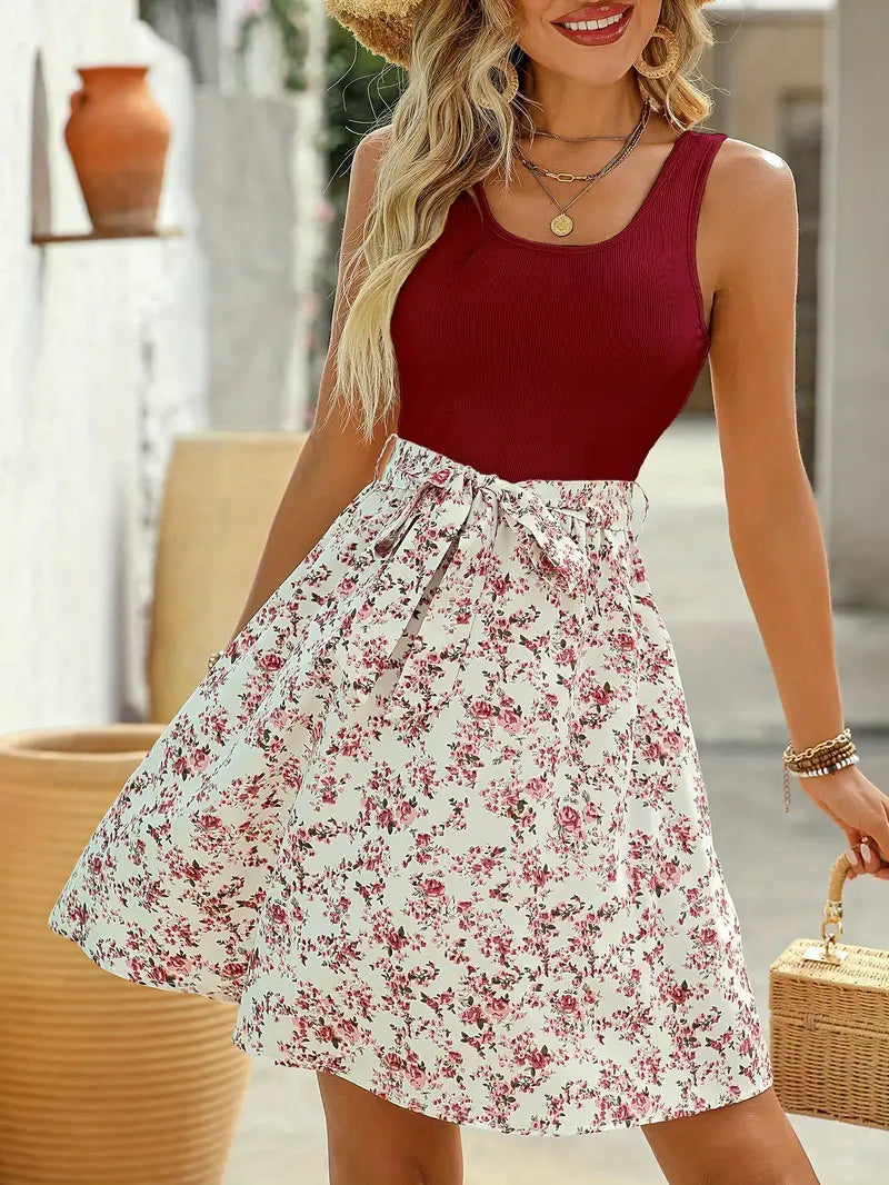 Bebba – Charming Chiffon Dress with Knitted Top