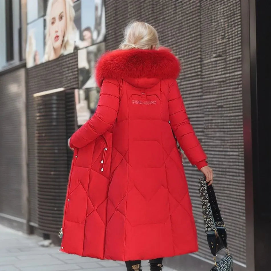 Navy - Extended Warm Winter Coat