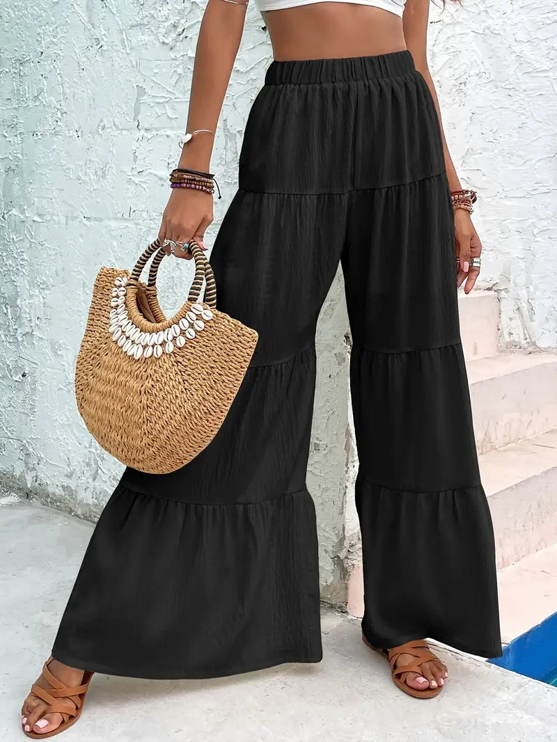 Vaelith – Stylish Wide-leg Tiered Trousers