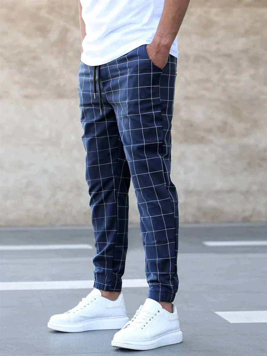 Henry - Elegant Trousers with Grid Pattern
