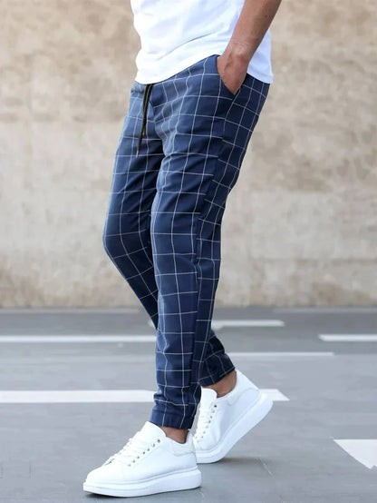 Henry - Elegant Trousers with Grid Pattern