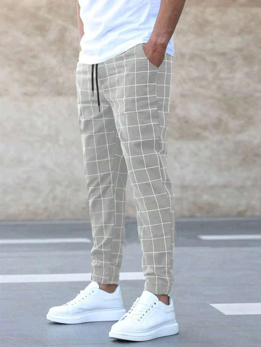 Henry - Elegant Trousers with Grid Pattern