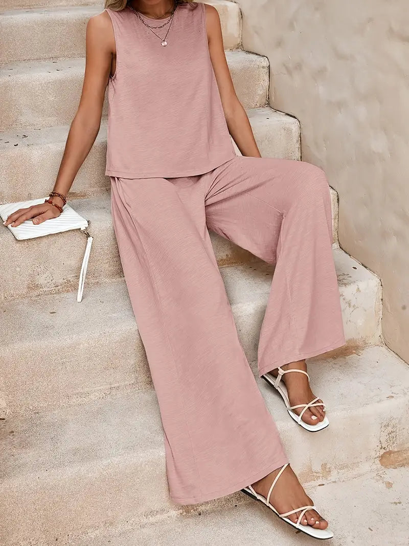 Remy – Elegant Sleeveless Top and Pants Set