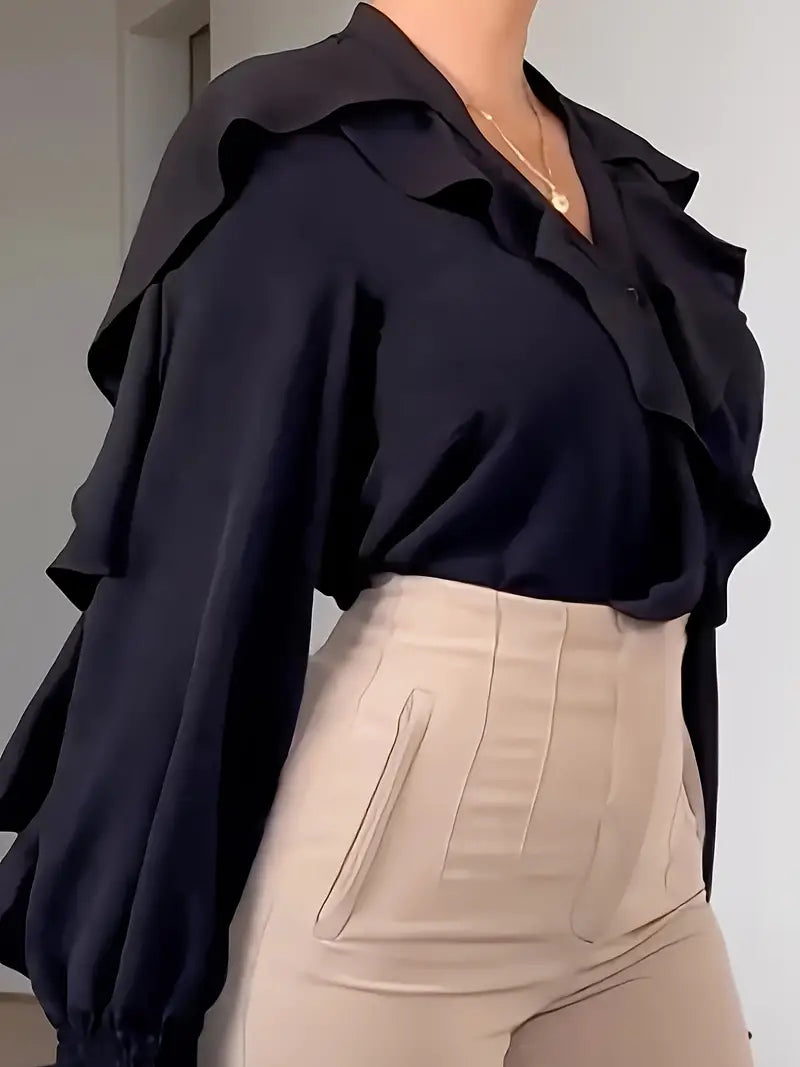 Naima – Ruffled Long Sleeves Blouse