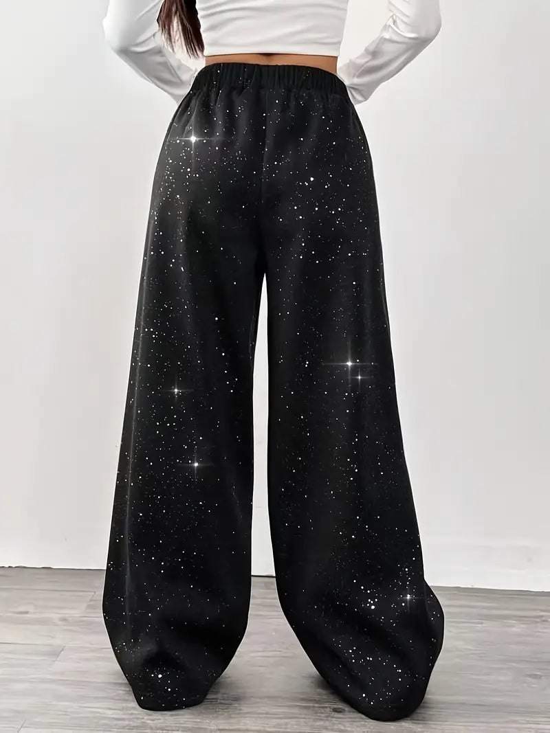 Zyraia – Elegant Wide-leg Printed Trousers