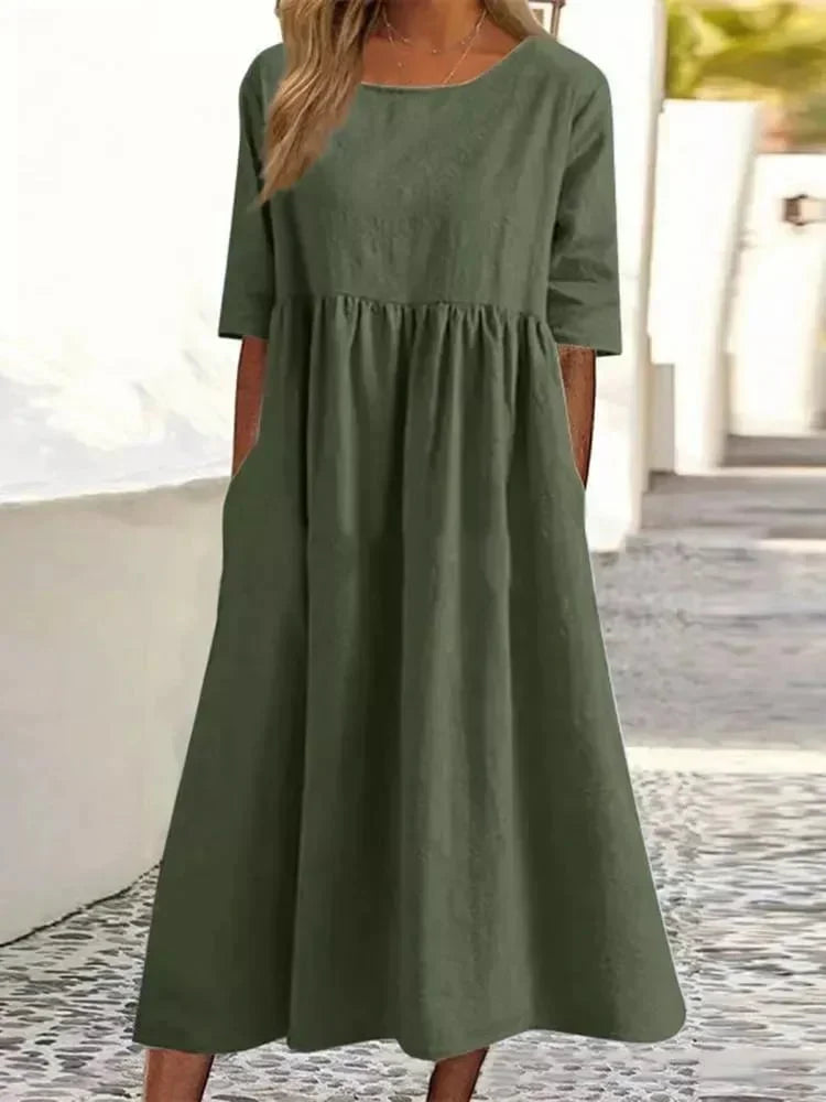 Chiora – High-quality Cotton-linen Dress