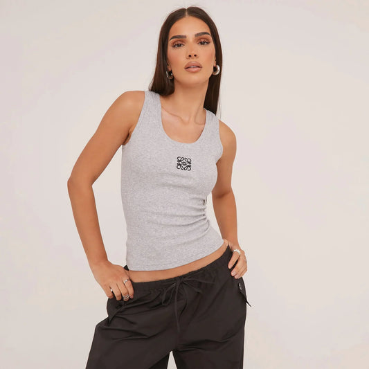 Mireya – Ribbed Cotton Knit Tank Top