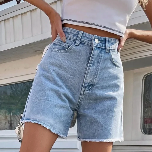 Elisora - Stylish High-waisted Denim Shorts