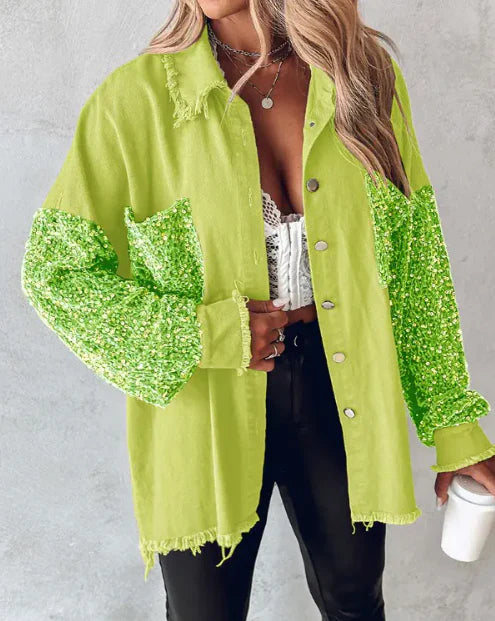 Maylah – Trendy Sequin Patchwork Jacket