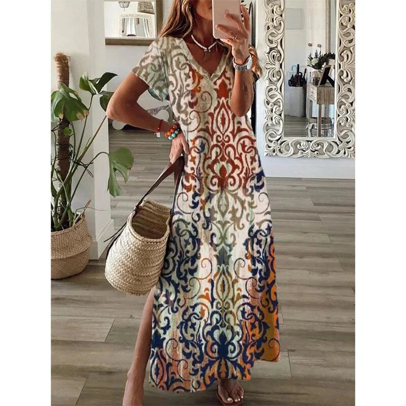 Orren – Elegant Vibrant printed Maxi Dresses