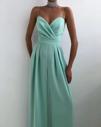 Haven – Elegant Wide Leg Chiffon Jumpsuit