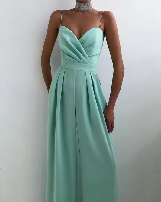 Haven – Elegant Wide Leg Chiffon Jumpsuit