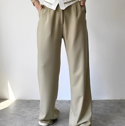Morgessa – Elegant Wide-leg, High-waisted Trousers