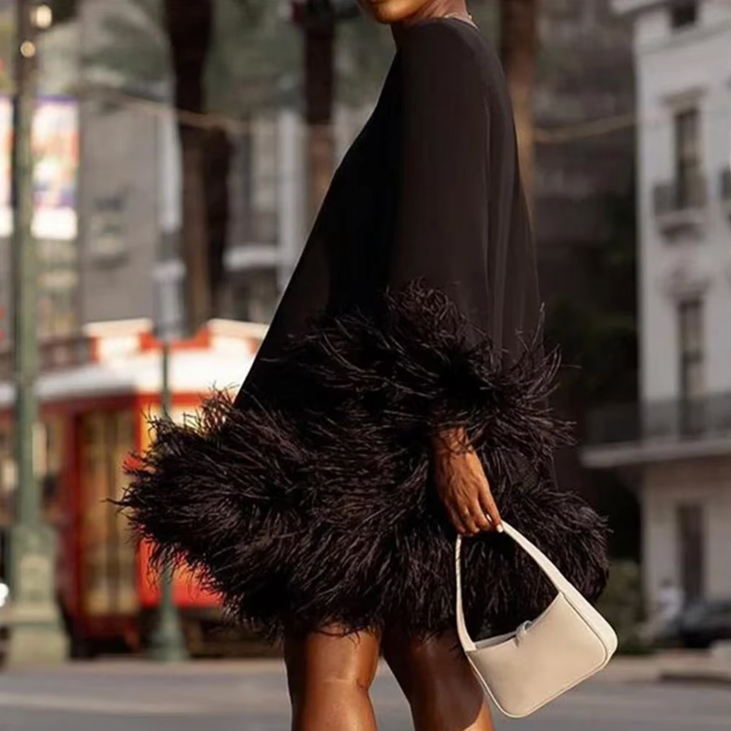Clover – Stylish Fur-Lined Dress