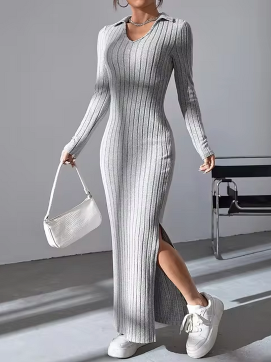 Enna – Casual Long Knitted Dress