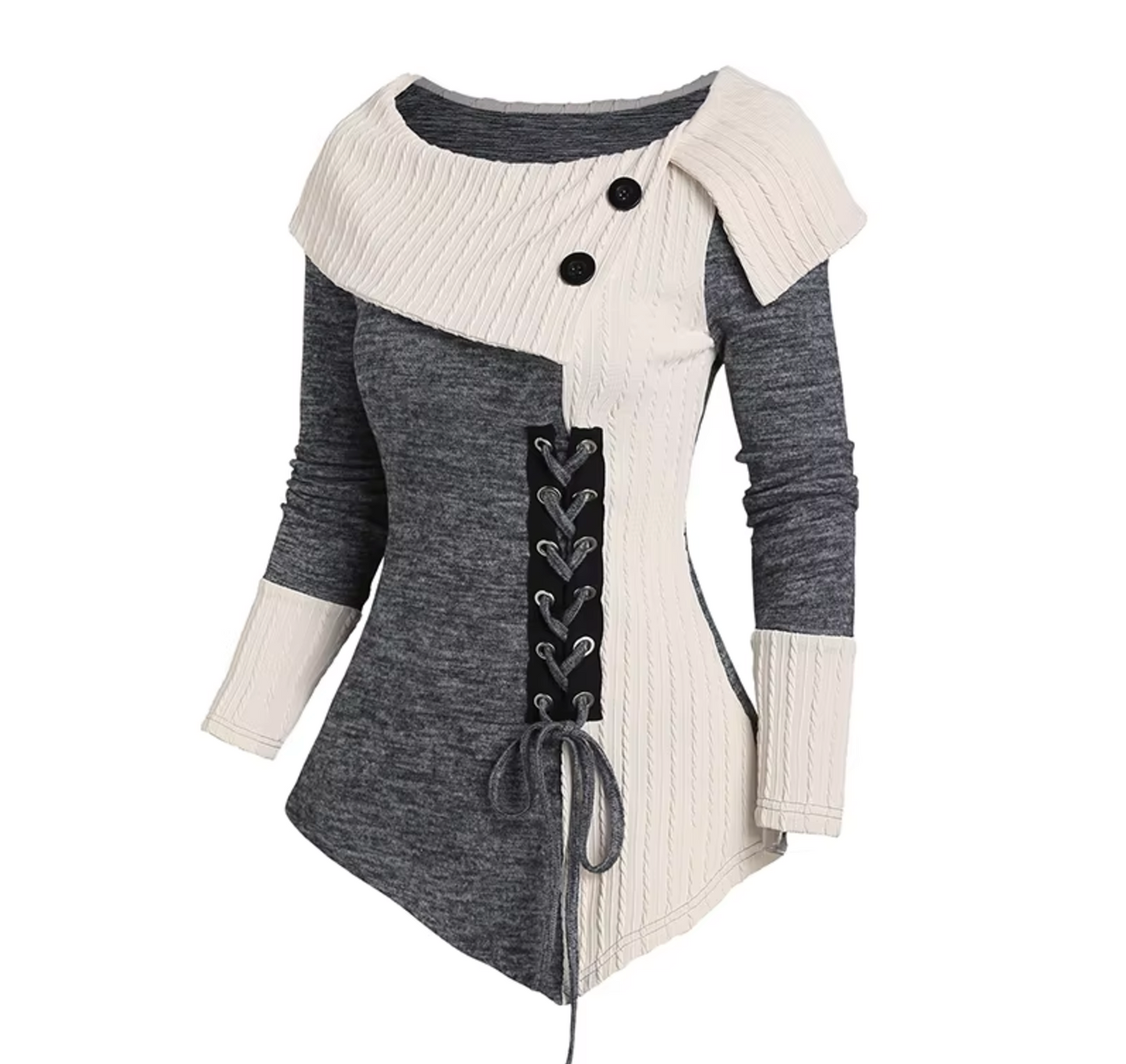 Luela – Stylish Top with Asymmetric Hem