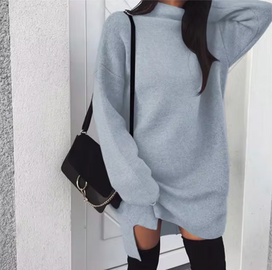 Bezy – Knitted Turtleneck Loose Dress