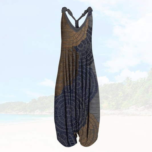 Zevaris – Wide-leg Boho-style Jumpsuit