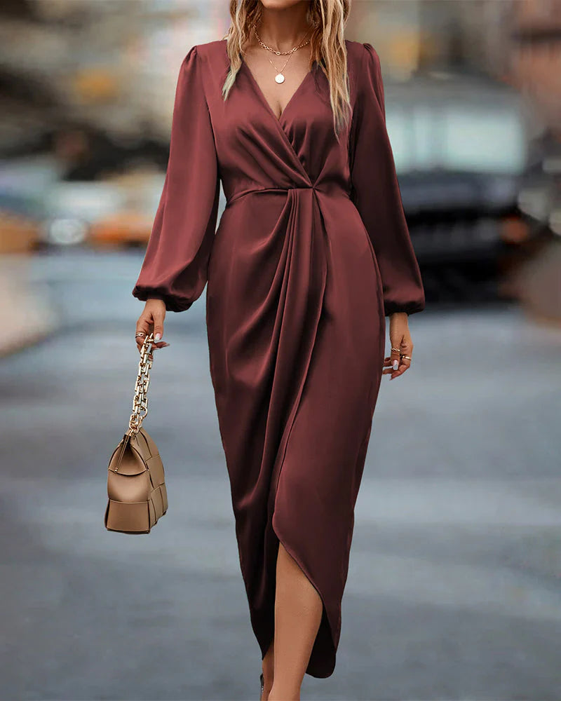 Valindra – Sophisticated Wrap-Style Dress