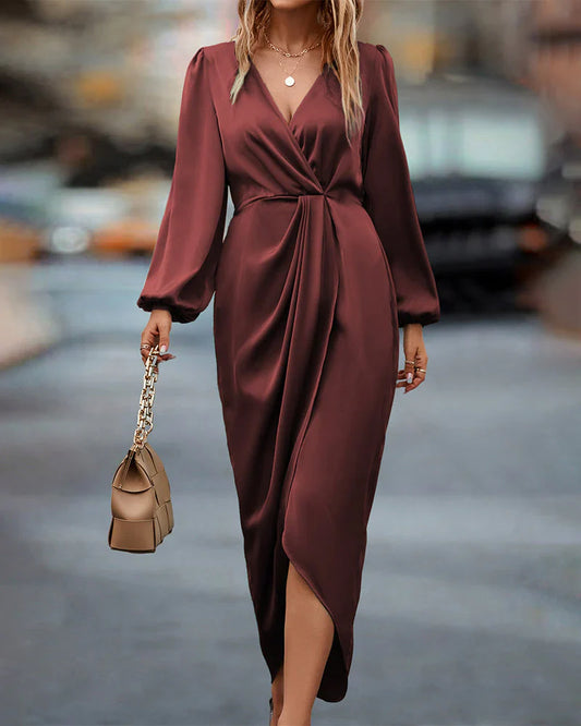 Valindra – Sophisticated Wrap-Style Dress