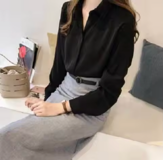 Juniper - Chiffon Long Sleeve Blouse