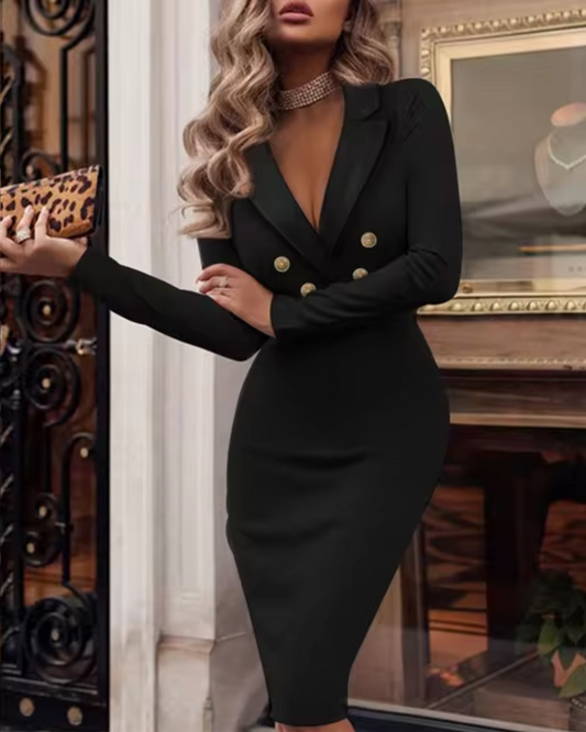 Lina – Elegant V-neck Costume Dress