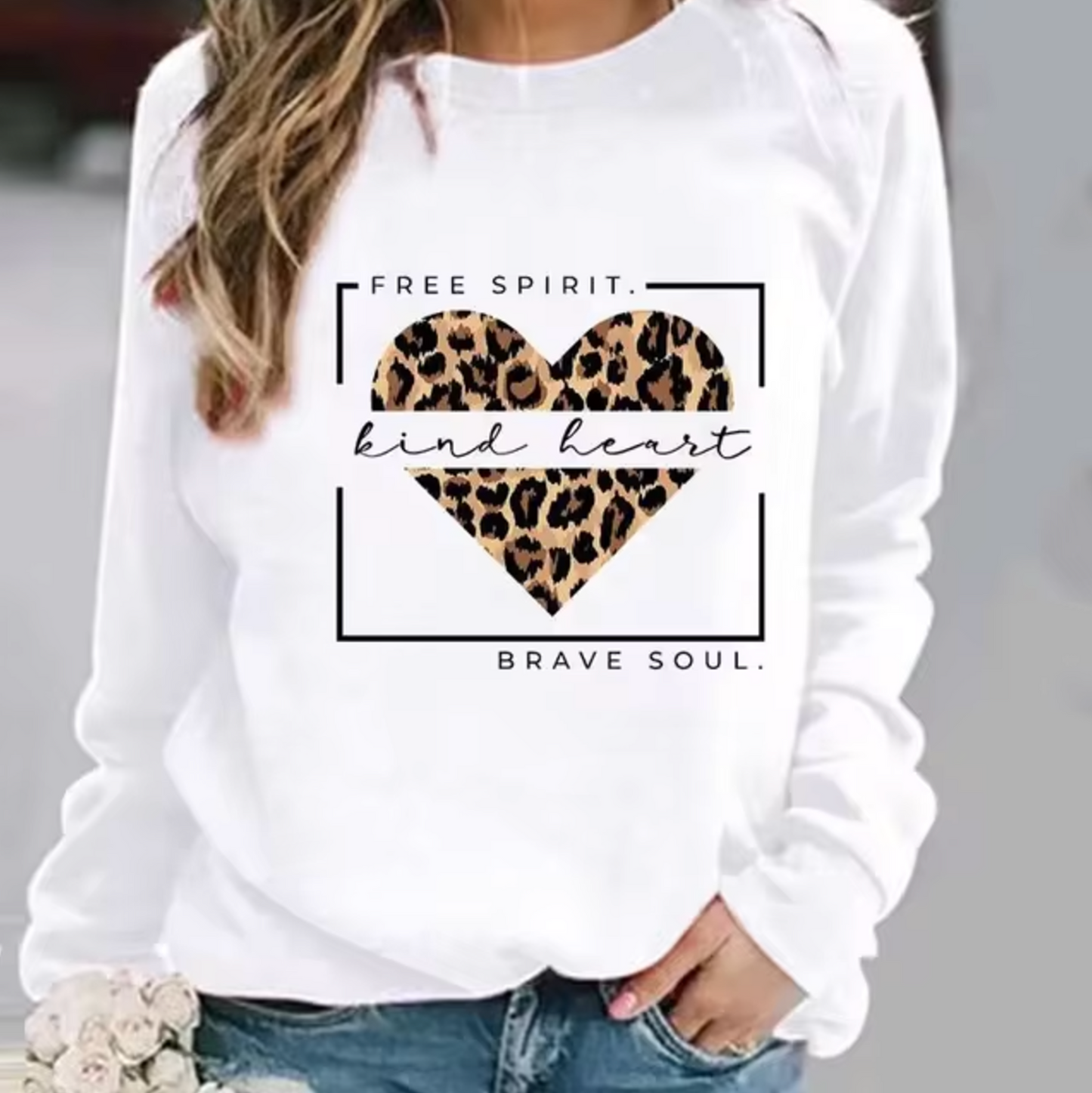 Adora – Cotton Sweater with Heart Print