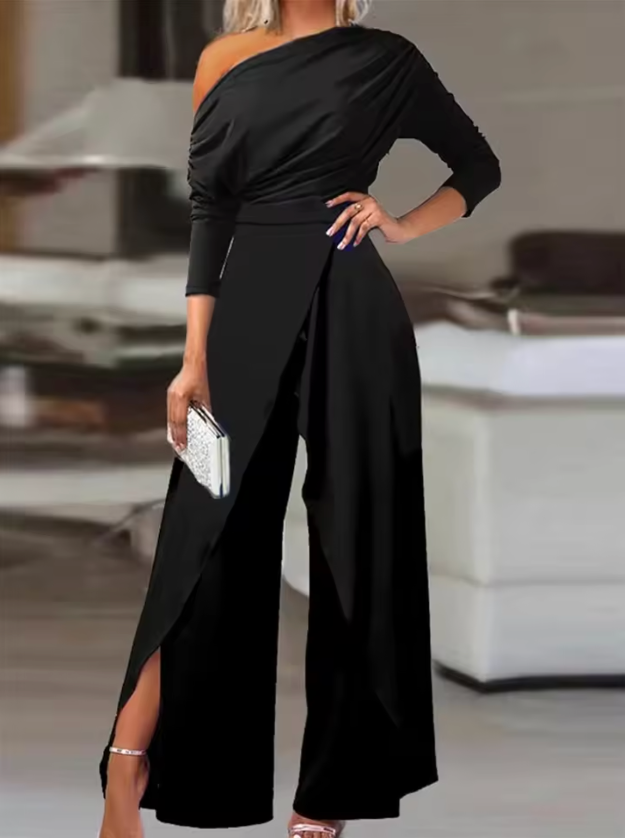 Amoura – Sophisticated Off-shoulder Jumpsuit