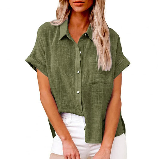 Waltraud – Casual Linen Button Shirt