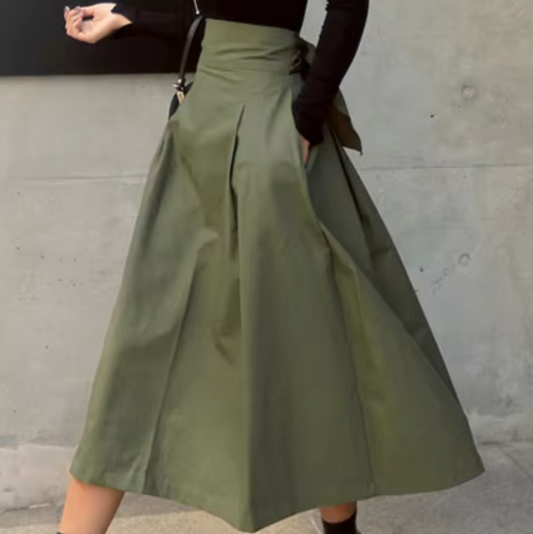 Margaret – Bow Tie Long Skirt