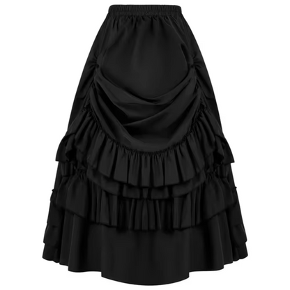 Felicity – Long Vintage Skirt with Ruffles