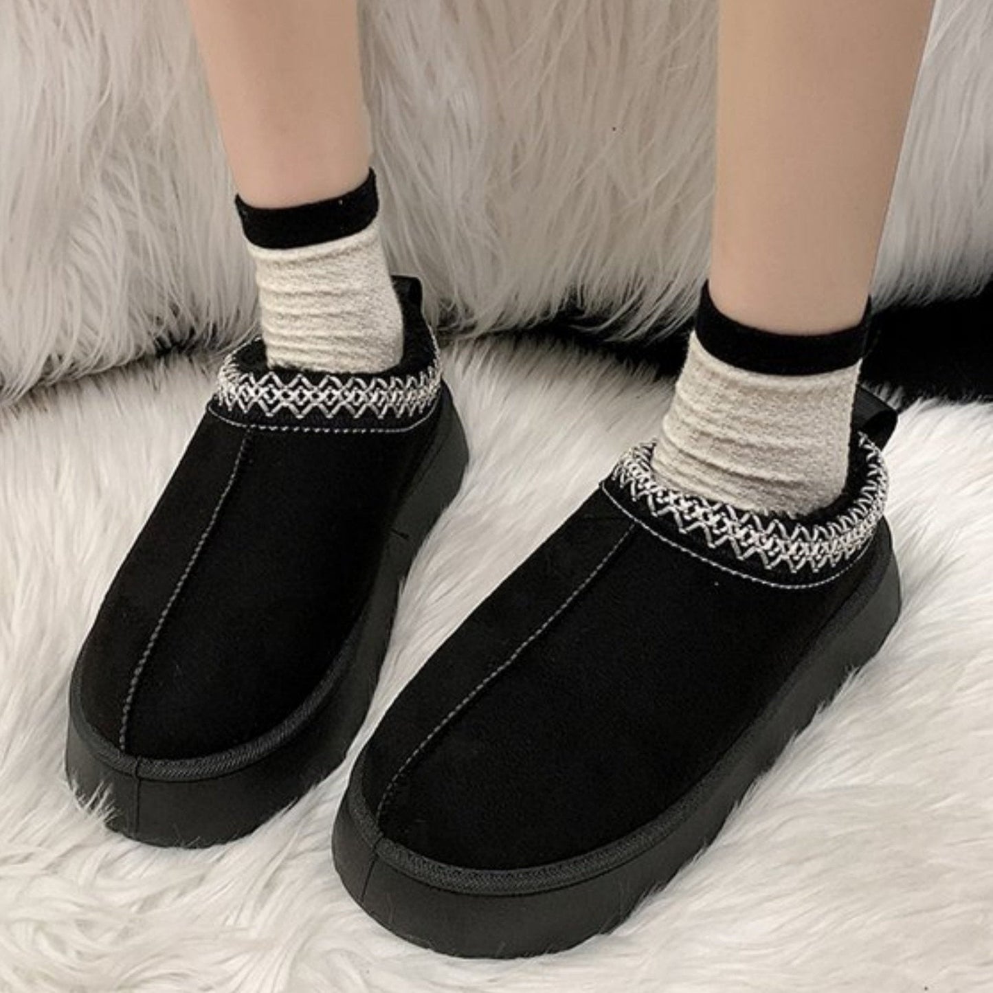 Audrey - Fashion snow muffin chunky boots