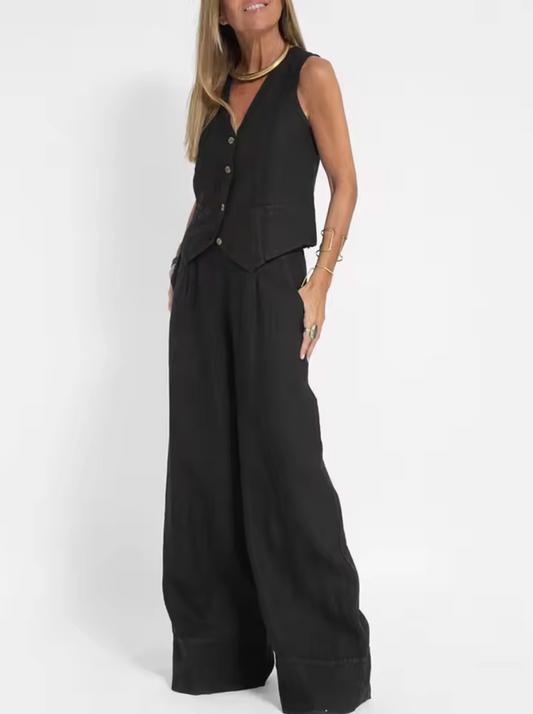 Soleil – Stylish Two-Piece Linen Suit Set