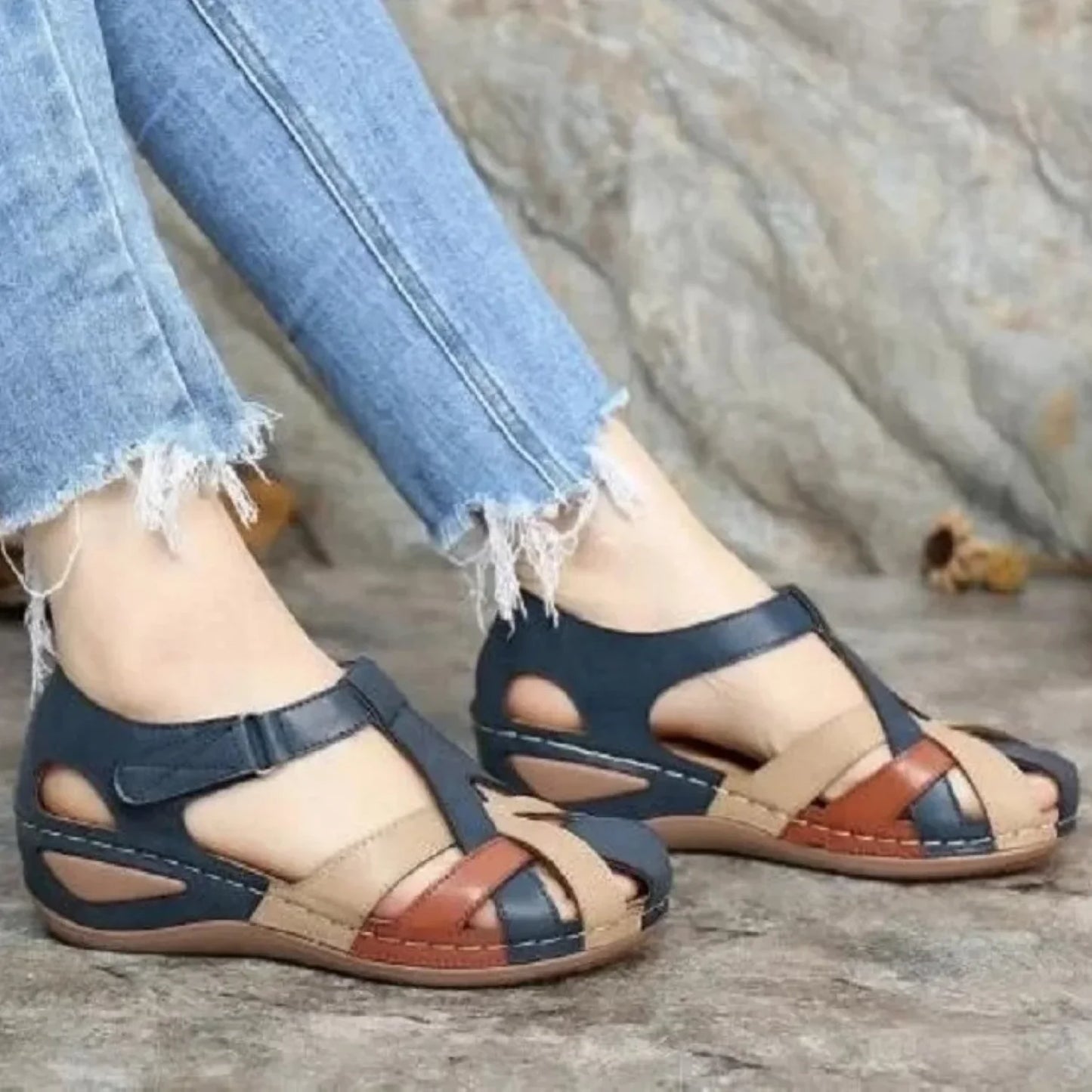 Calymera – High-quality Leather Wedge Sandals