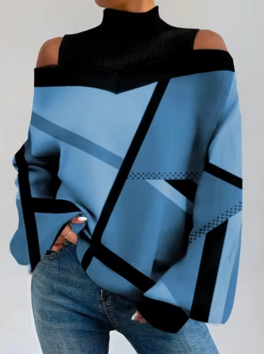 Liset – Off-shoulder Turtleneck Blouse