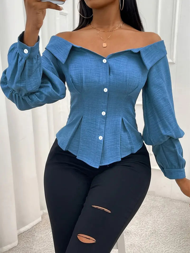 Fia – Elegant Off-Shoulder Blouse