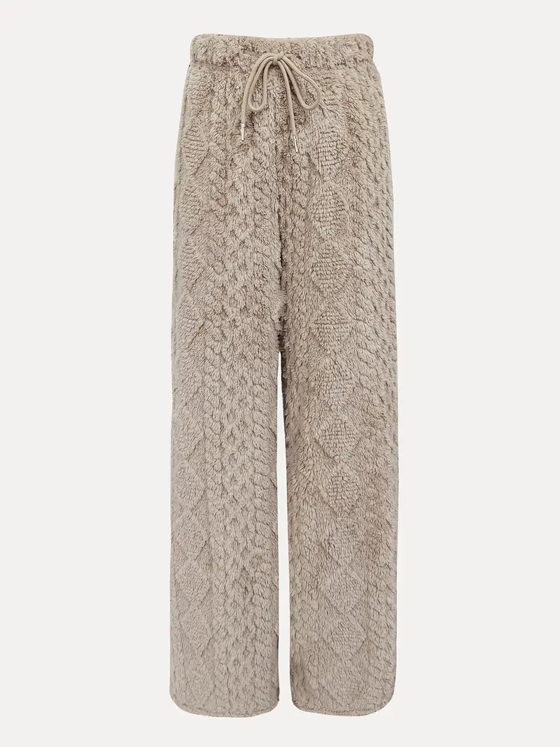 Chenda – Plush Wide-leg Pants