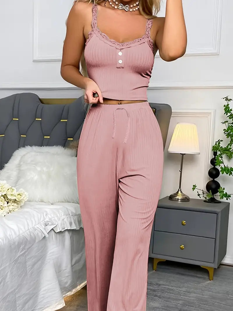 Thaliora – Fashionable Set of Sleeveless Top and Pants