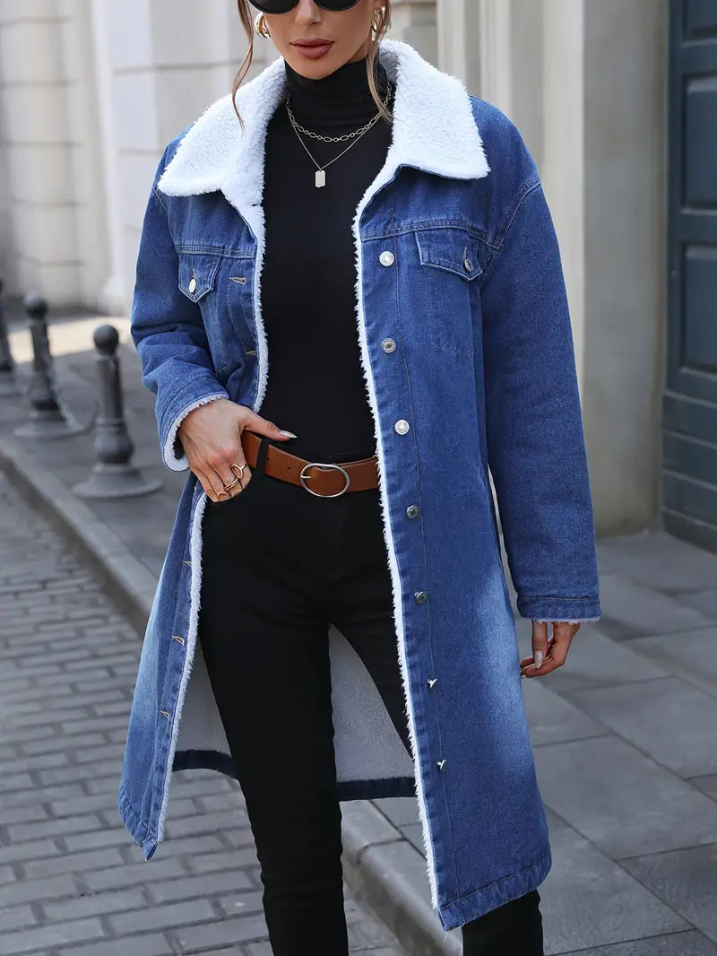 Isak – Cotton Denim Fur Jacket
