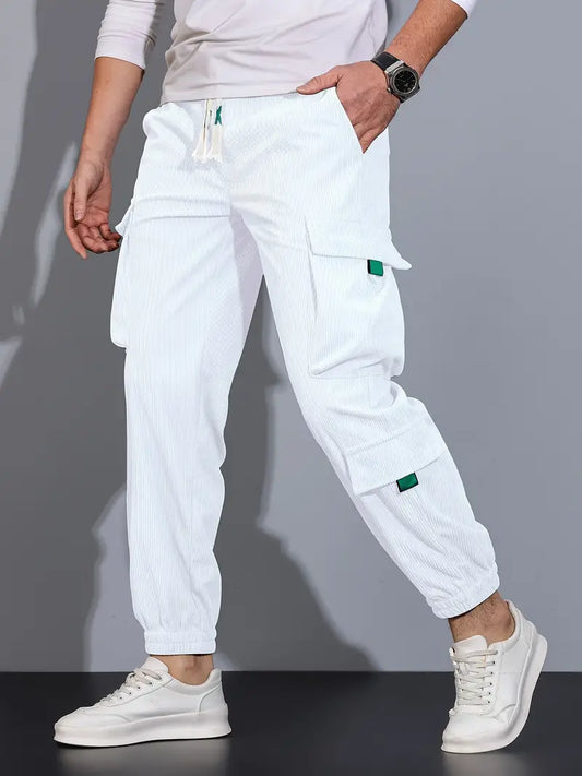Aldrich - Casual Solid Cargo Pants for Men